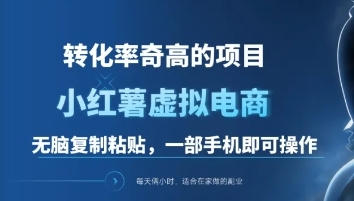一单49.9，转化率奇高的项目，冷门暴利的小红书虚拟电商-易学副业
