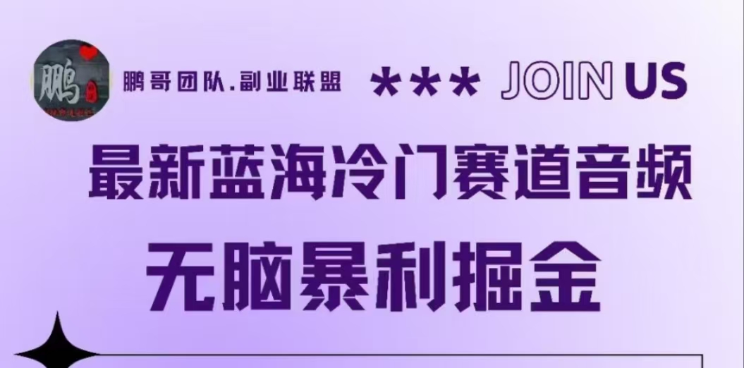 最新蓝海冷门赛道音频，无脑暴利掘金-易学副业