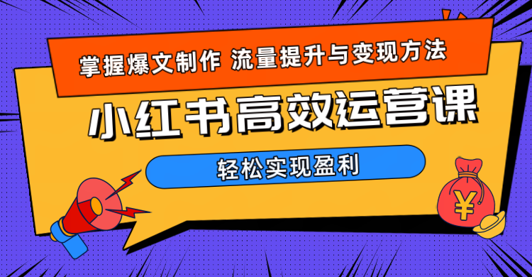 价值980小红书运营操作指南-易学副业