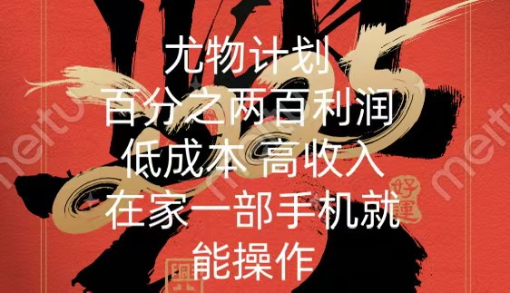 尤物计划-200％暴利 低成本 高收入 一部手机即可操作-易学副业