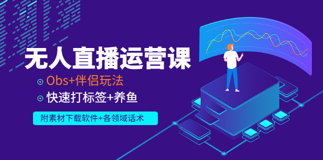 【副业项目3323期】无人直播运营课：Obs+伴侣玩法 快速打标签+养鱼（附素材下载软件+各领话术)-易学副业