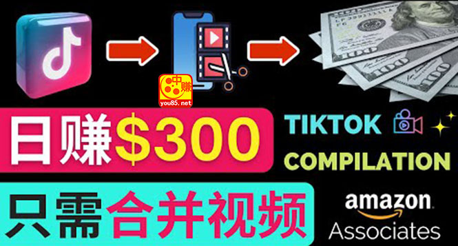 【副业项目3813期】搬运Tiktok短视频到Youtube赚钱，只需下载，合并视频，日赚300美元-易学副业