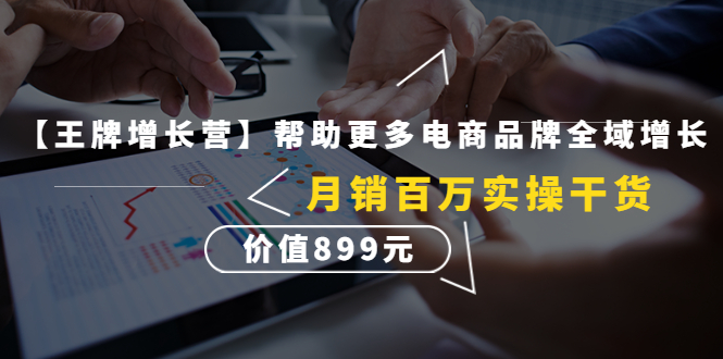 【副业项目4547期】【王牌增长营】帮助更多电商品牌全域增长，月销百万实操干货，价值899元-易学副业