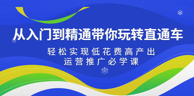 【副业项目5274期】从入门到精通带你玩转直通车：轻松实现低花费高产出，35节运营推广必学课-易学副业