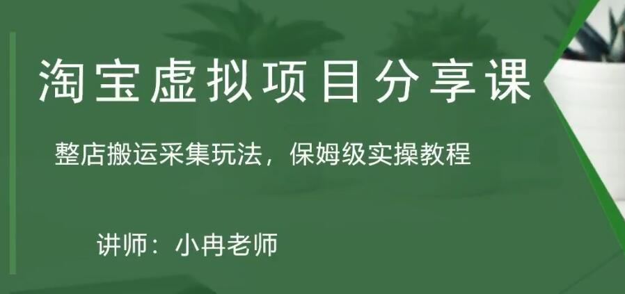 【副业项目5253期】淘宝虚拟整店搬运采集玩法分享课：整店搬运采集玩法，保姆级实操教程-易学副业