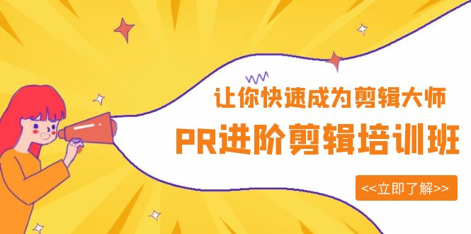 【副业项目6160期】PR进阶剪辑培训班，让你快速成为剪辑大师 12节视频课程+素材！-易学副业