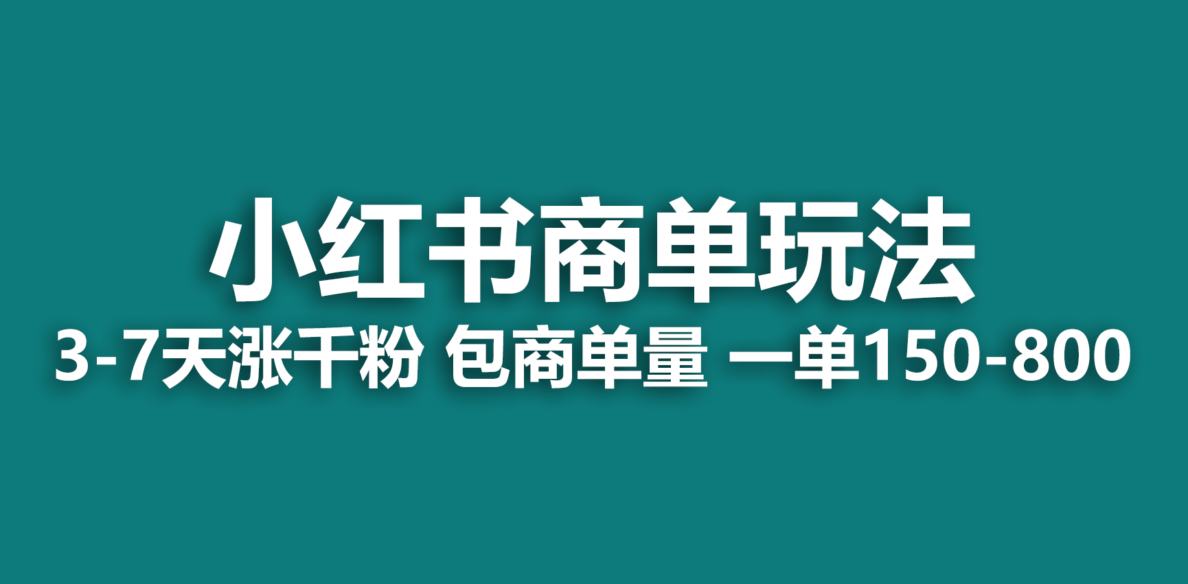 【副业项目6987期】小红书商单玩法，一周破千粉，商单接到手软，一单150-800-易学副业