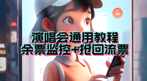 【副业项目7161期】演唱会通用_余票监控+抢回流票（教程+软件）-易学副业