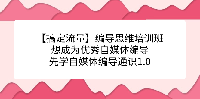 【副业项目7456期】编导思维培训班，想成为优秀自媒体编导先学自媒体编导通识1.0-易学副业