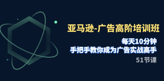 【副业项目8049期】亚马逊-广告高阶培训班，每天10分钟，手把手教你成为广告实战高手-易学副业