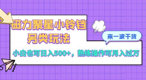 【副业项目8484期】磁力聚星小铃铛另类玩法，小白也可日入500+-易学副业
