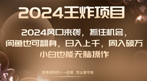 【副业项目8548期】2024闲鱼翻身项目，小白也可做-易学副业