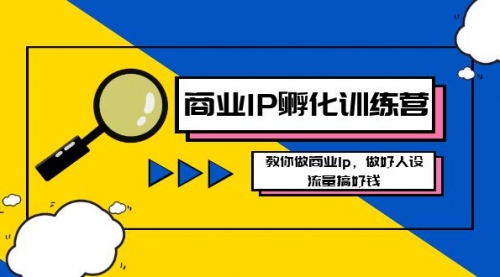 【副业8686期】商业IP-孵化训练营新版，教你做商业Ip，做好人设，流量搞好钱-易学副业