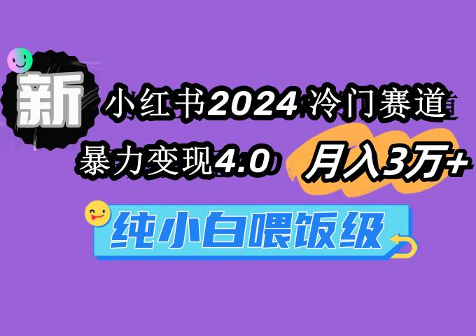 小红书2024冷门赛道 月入3万+ 暴力变现4.0 纯小白喂饭级-易学副业