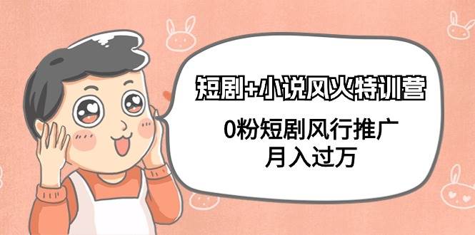 短剧+小说风火特训营，0粉短剧风行推广，月入过万（102节课）-易学副业