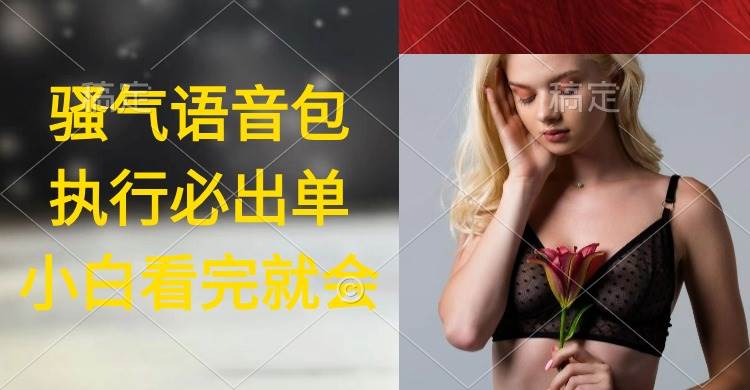 执行就出单，日入2000+，超火骚气语音包，小白看完课程就能马上实操-易学副业