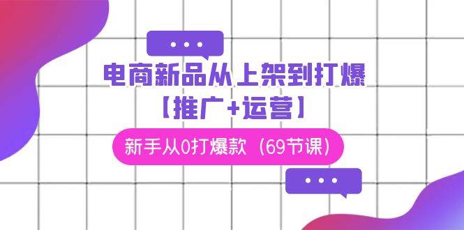 电商 新品从上架到打爆【推广+运营】，新手从0打爆款（69节课）-易学副业