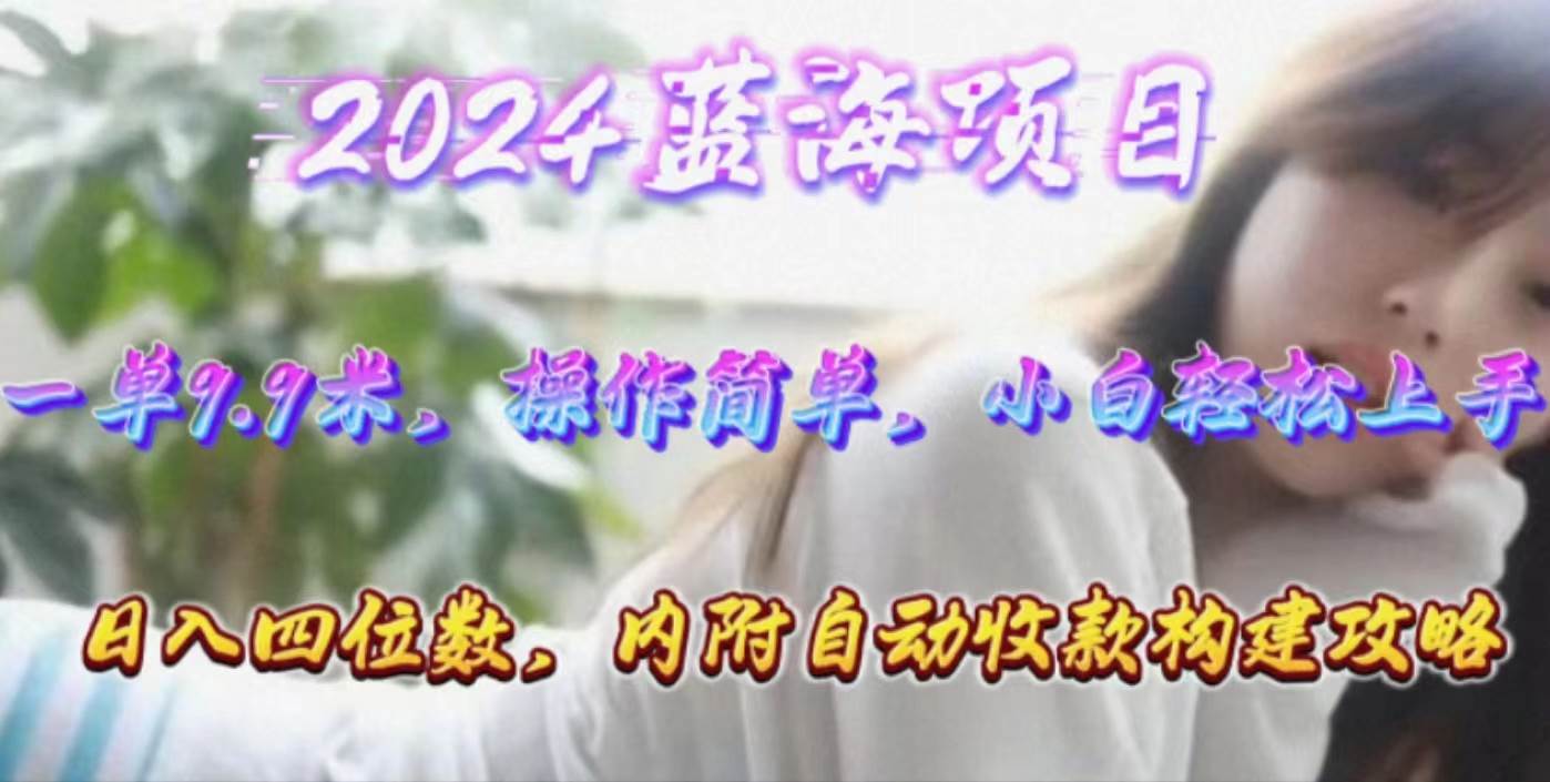 年轻群体的蓝海市场，1单9.9元，操作简单，小白轻松上手，日入四位数-易学副业