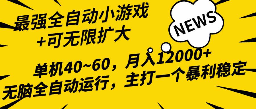 2024最新全网独家小游戏全自动,单机40~60,稳定躺赚,小白都能月入过万插图 2024最新全网独家小游戏全自动,单机40~60,稳定躺赚,小白都能月入过万插图