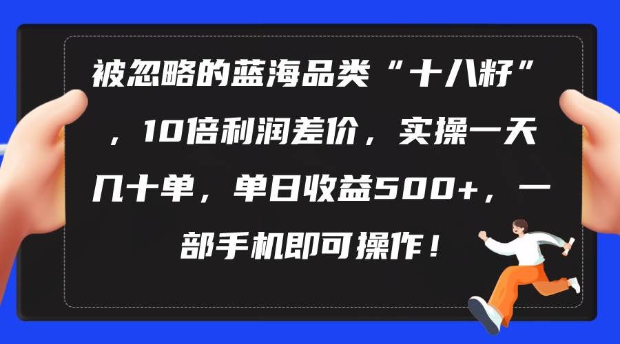 被忽略的蓝海品类“十八籽”，10倍利润差价，实操一天几十单 单日收益500+-易学副业