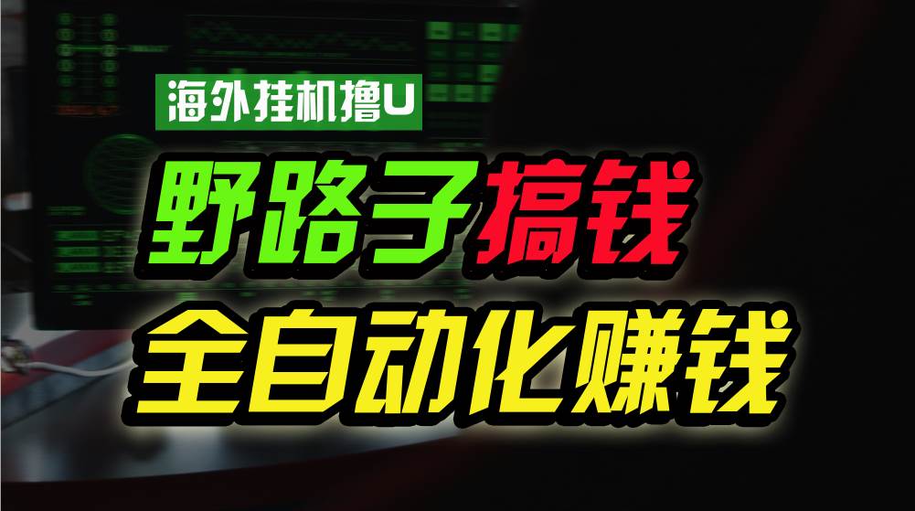 海外挂机撸U新平台，日赚8-15美元，全程无人值守，可批量放大，工作室内…-易学副业