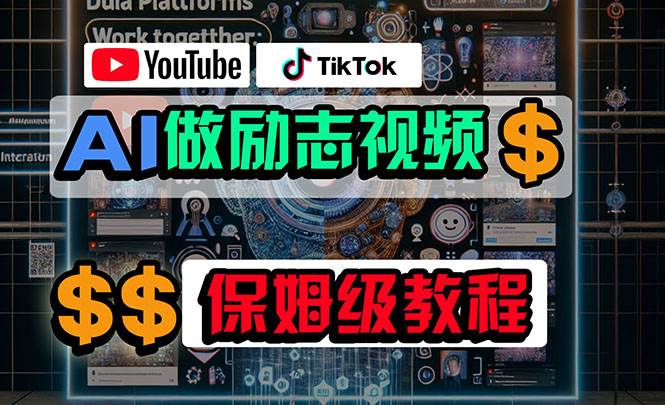 利用AI制作励志视频，在YouTube和TikTok赚钱，小白可做（附工具）-易学副业
