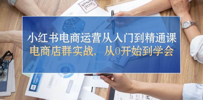 小红书电商运营从入门到精通课，电商店群实战，从0开始到学会-易学副业