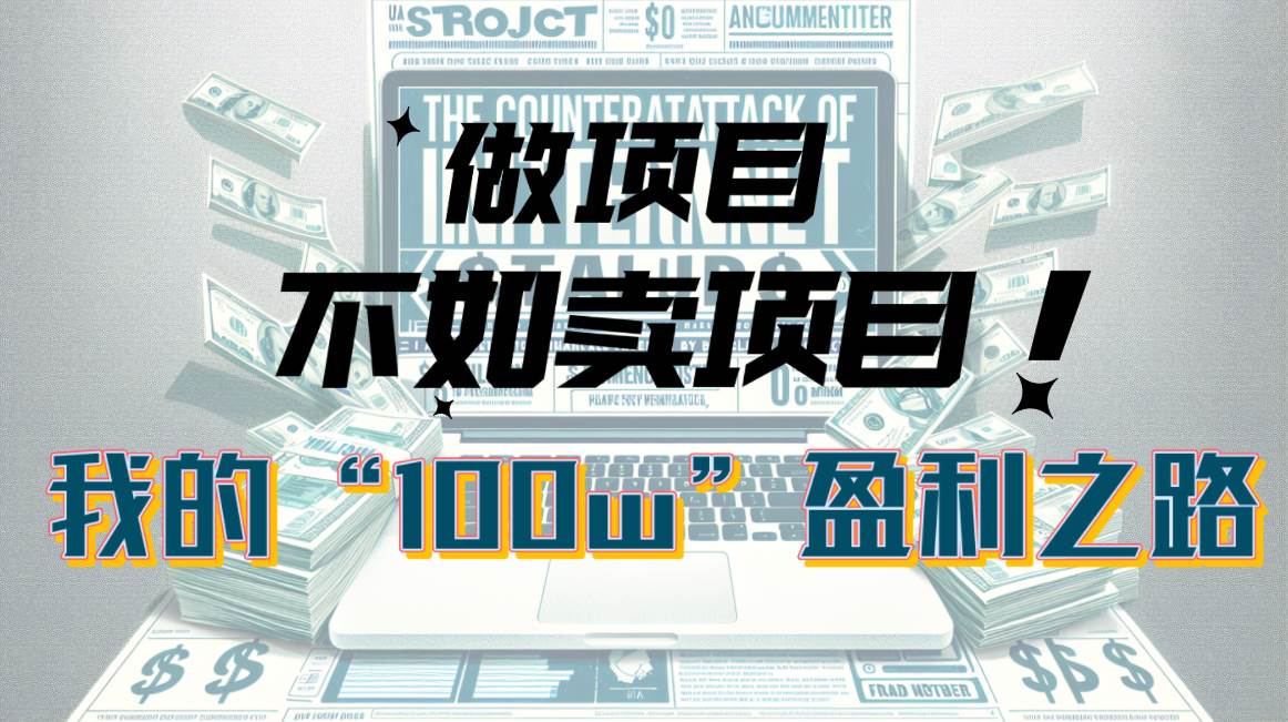 为什么做项目不如卖项目？我的100W+盈利之路-易学副业