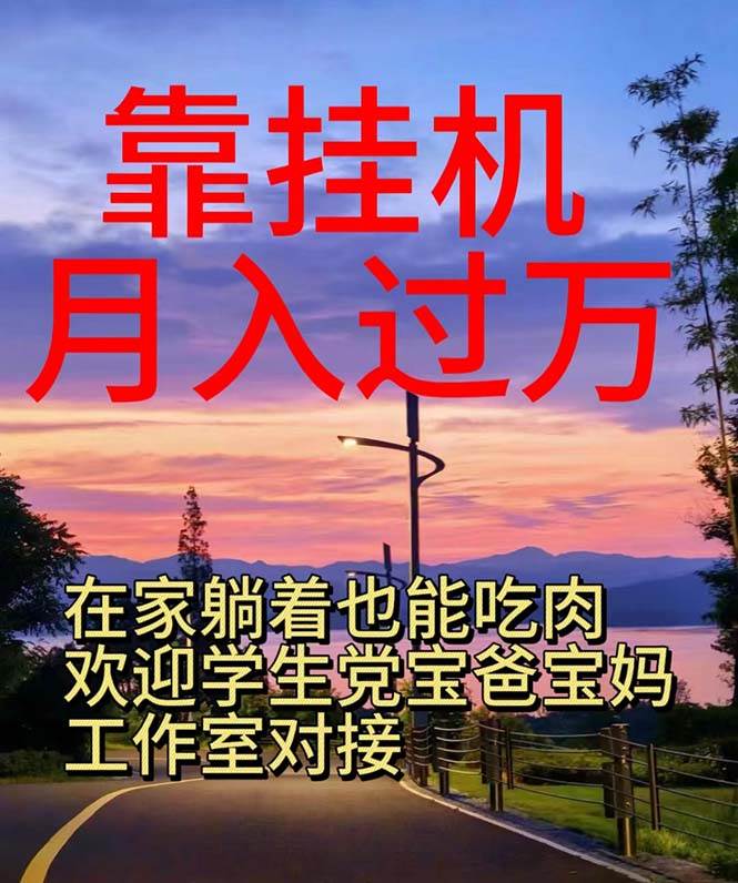 靠挂机，日入1000+，躺着也能吃肉，电脑手机都可挂-易学副业