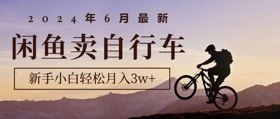 2024年6月最新闲鱼卖自行车，新手小白轻松月入3w+项目-易学副业