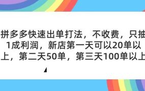 拼多多2天起店,只合作不卖课不收费,上架产品无偿对接,只需要你回...-易学副业
