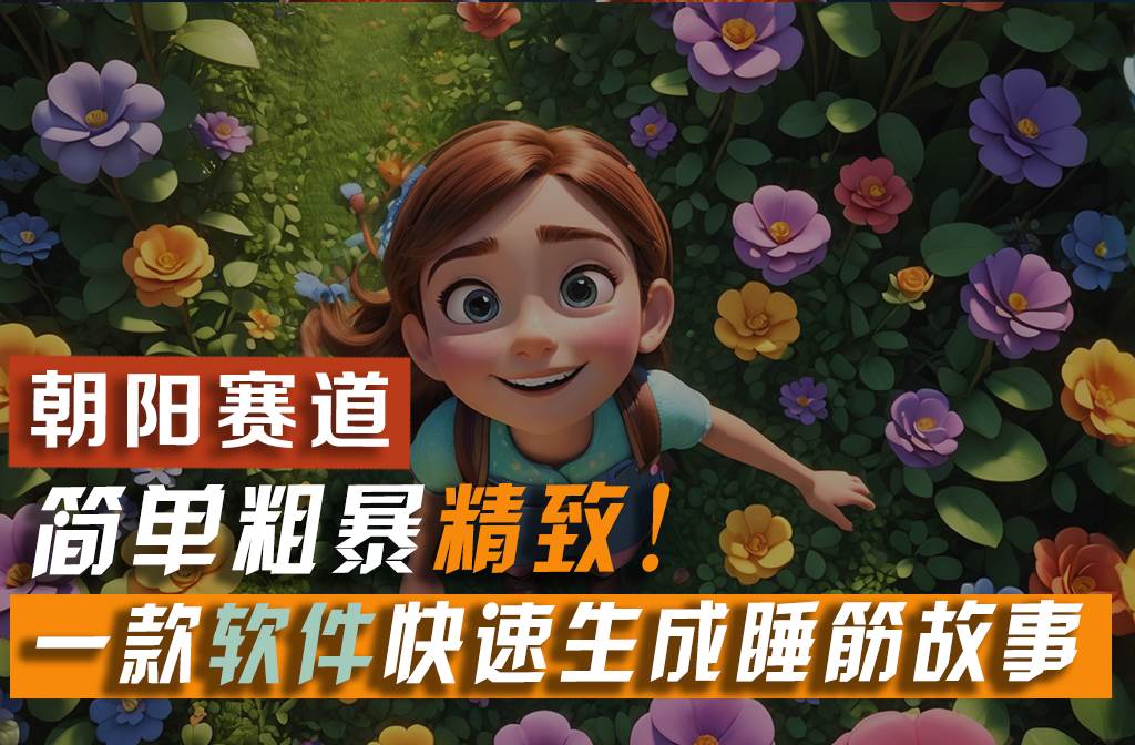 利用一款软件5分钟一条爆款睡前故事，简单粗暴精致！小白月入2w+-易学副业