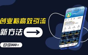 创业粉高效引流,抖音工具号玩法,日引300+,不要成为学习高手,要成为...-易学副业