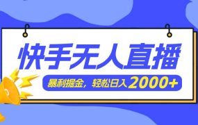 快手美女跳舞3.0,简单无脑,轻轻松松日入2000+-易学副业