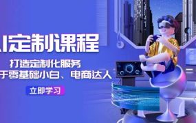 AI-定制课程,打造 定制化服务(针对于零基础小白、电商达人)36节课-易学副业