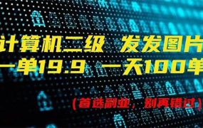 计算机二级,一单19.9 一天能出100单,每天只需发发图片(附518G资料)-易学副业