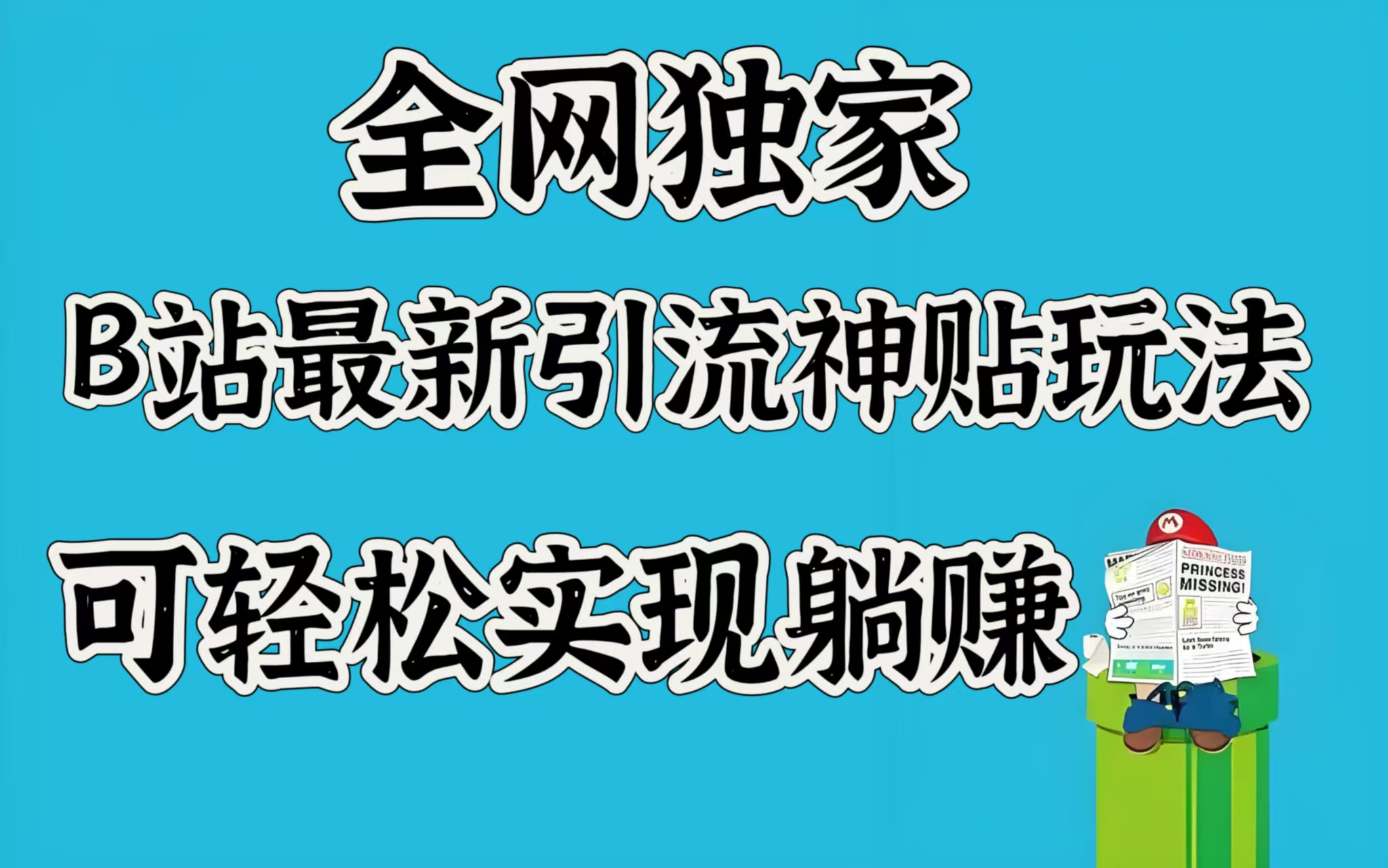 全网独家，B站最新引流神贴玩法，可轻松实现躺赚-易学副业