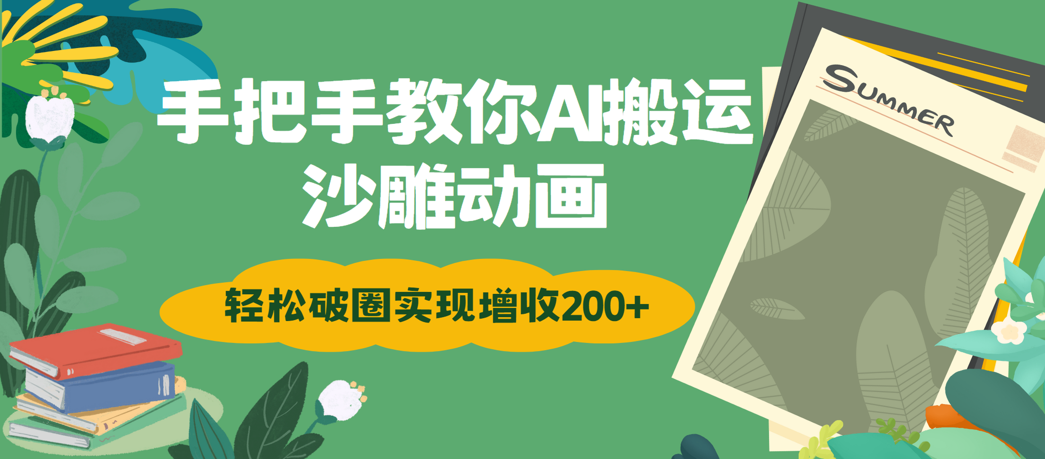 手把手教你用AI搬运沙雕动画轻松破圈实现增收200+-易学副业