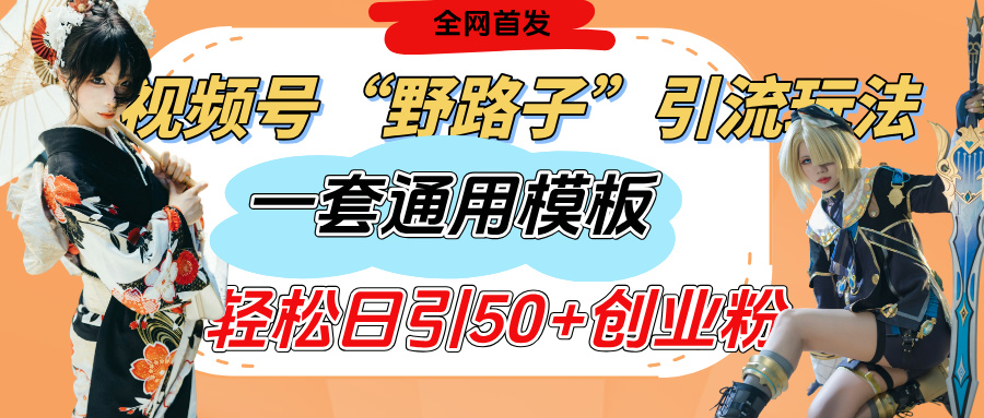 视频号“野路子”玩法，评论区疯狂截流，一套模板单日单号引流50+创业粉-易学副业
