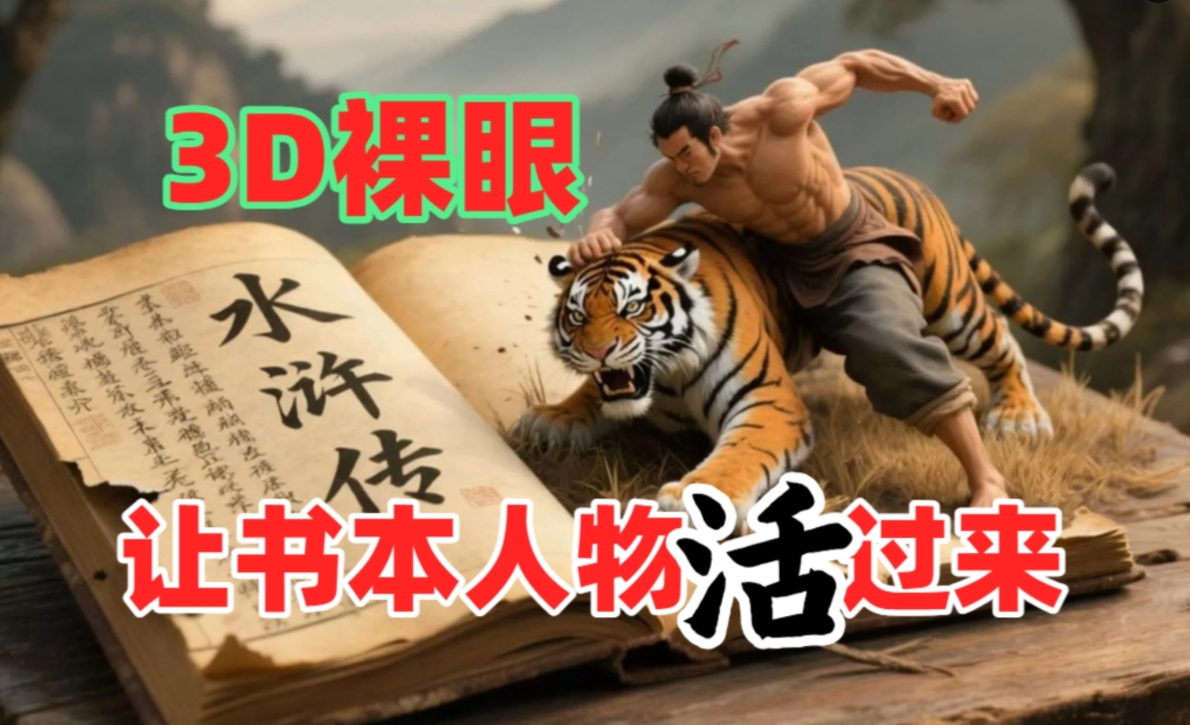 书本人物裸眼3D视频，一条视频收益过千，保姆级教程-易学副业