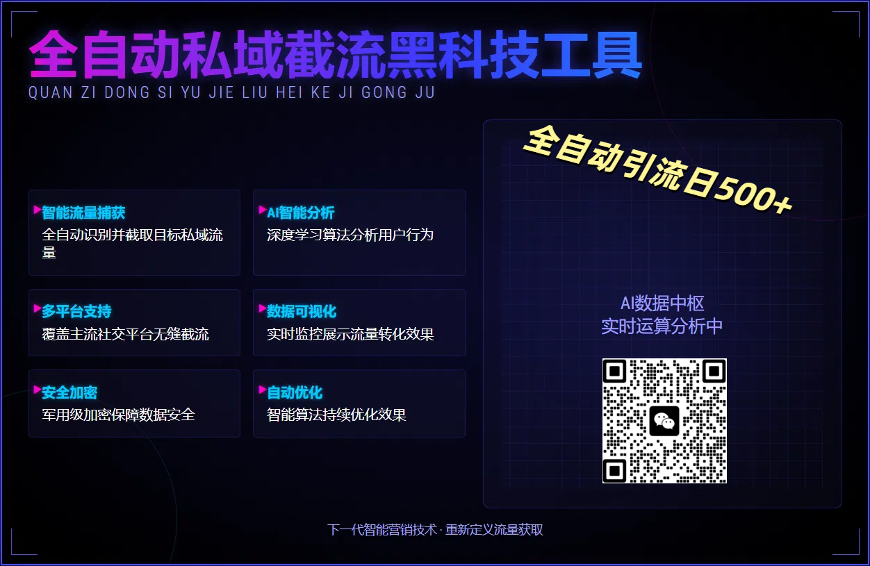 全自动私域截流黑科技工具——全自动引流日500+-易学副业