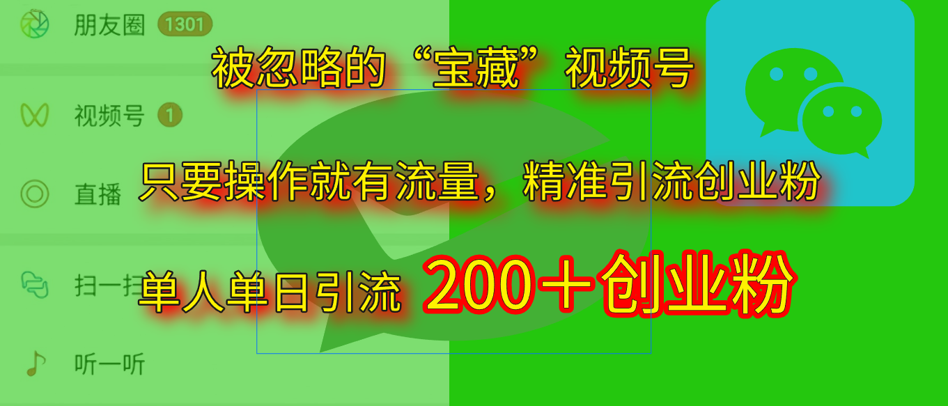 2025.5月最新被忽略的“宝藏”视频号，精准日引流200+-易学副业