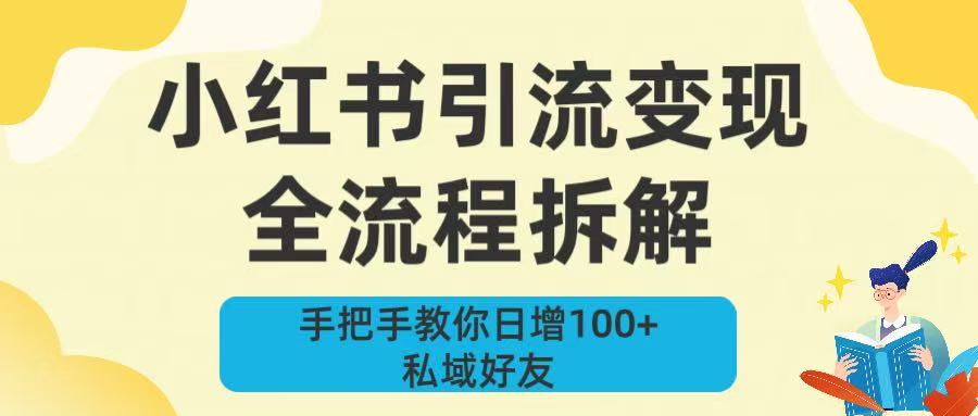 新手必看！小红书引流变现全流程拆解，手把手教你日增100+私域好友-易学副业