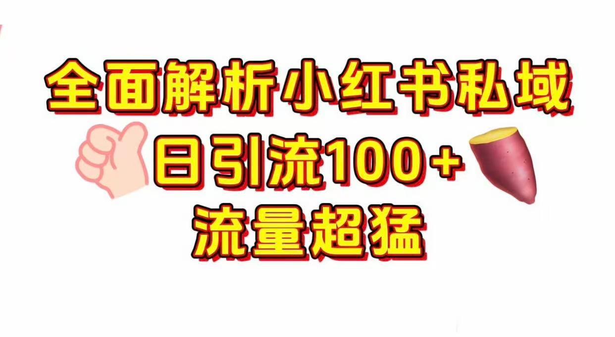 小红书私域引流 每天加100+-易学副业