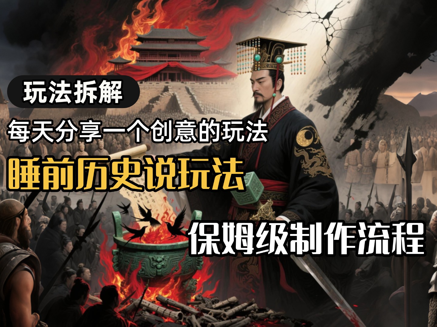 13条作品涨粉24.5万，全流程拆解睡前历史说，保姆级教程-易学副业