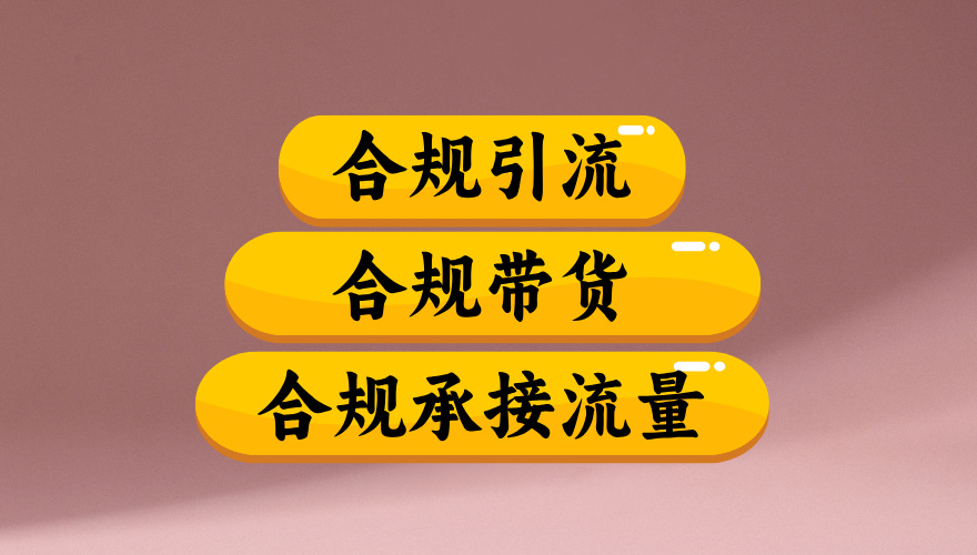 合规引流、合规并且高效地做带货、合规承接流量(揭秘)-易学副业