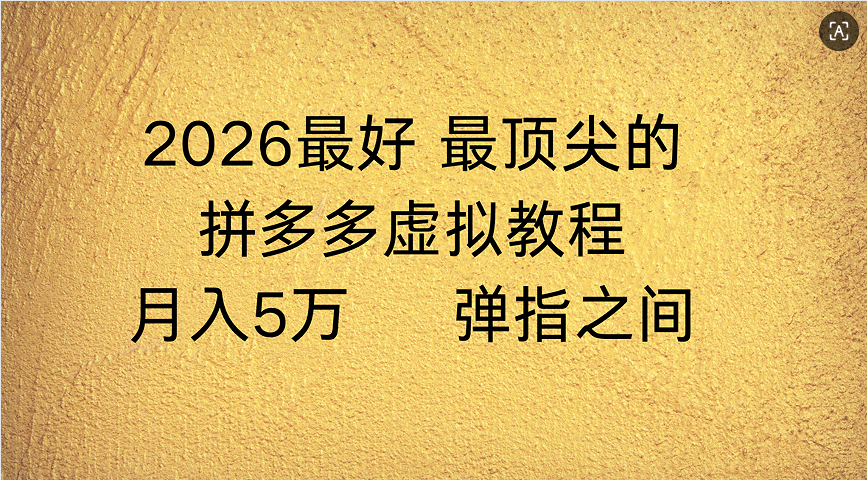 拼多多虚拟店懒人运营法：机器人包办回复发货，月入5W+教程-易学副业