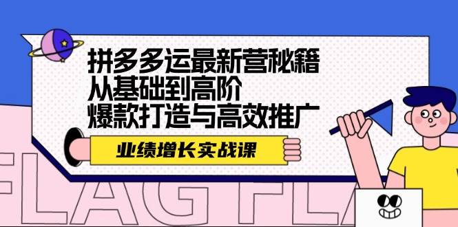 拼多多运最新营秘籍：业绩 增长实战课，从基础到高阶，爆款打造与高效推广-易学副业